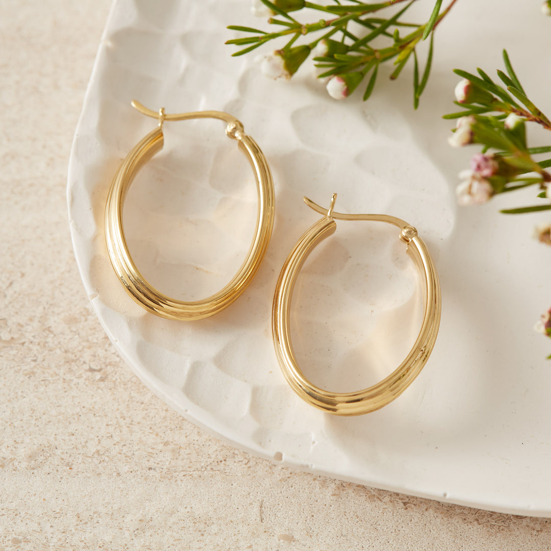 Large Gold Hoop Earrings