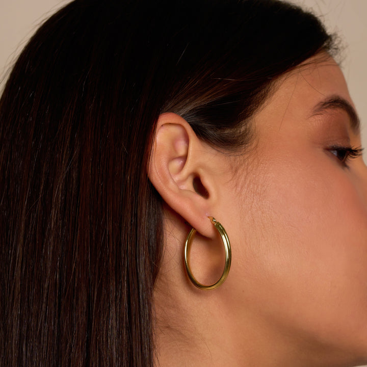 Large Gold Hoop Earrings