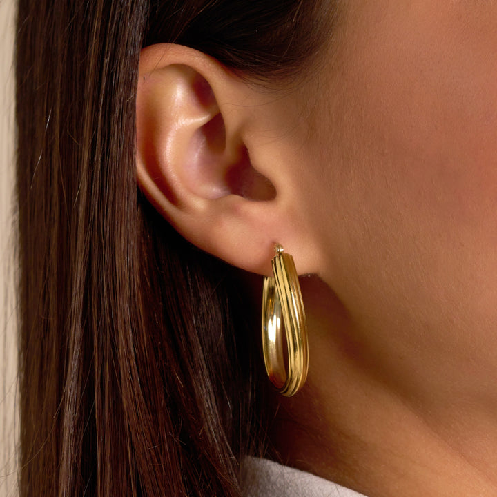 Large Gold Hoop Earrings