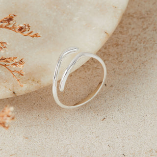 Silver Open Curve Ring