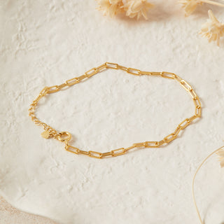 Gold Paperclip Chain Bracelet