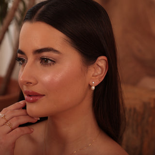 Gold Maia Pearl Earrings