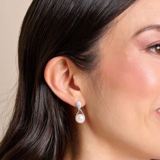 Pearl Twist Teardrop Earrings