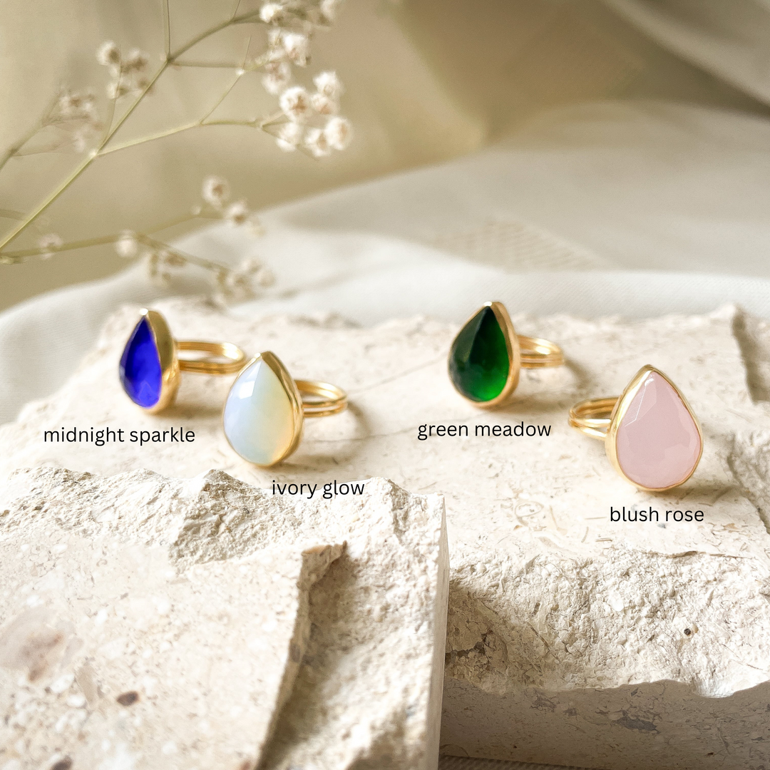 Diadem Quartz Gold Rings