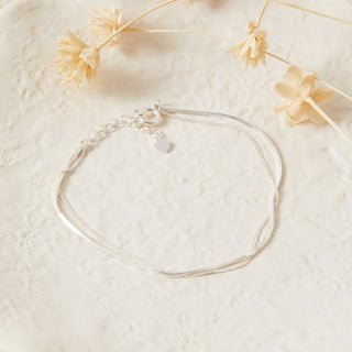 Silver Double Chain Bracelet