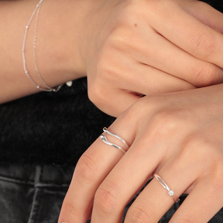Silver Open Curve Ring